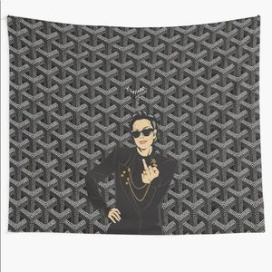 Redbubble Kris Jenner Middle Finger Print Tapestry